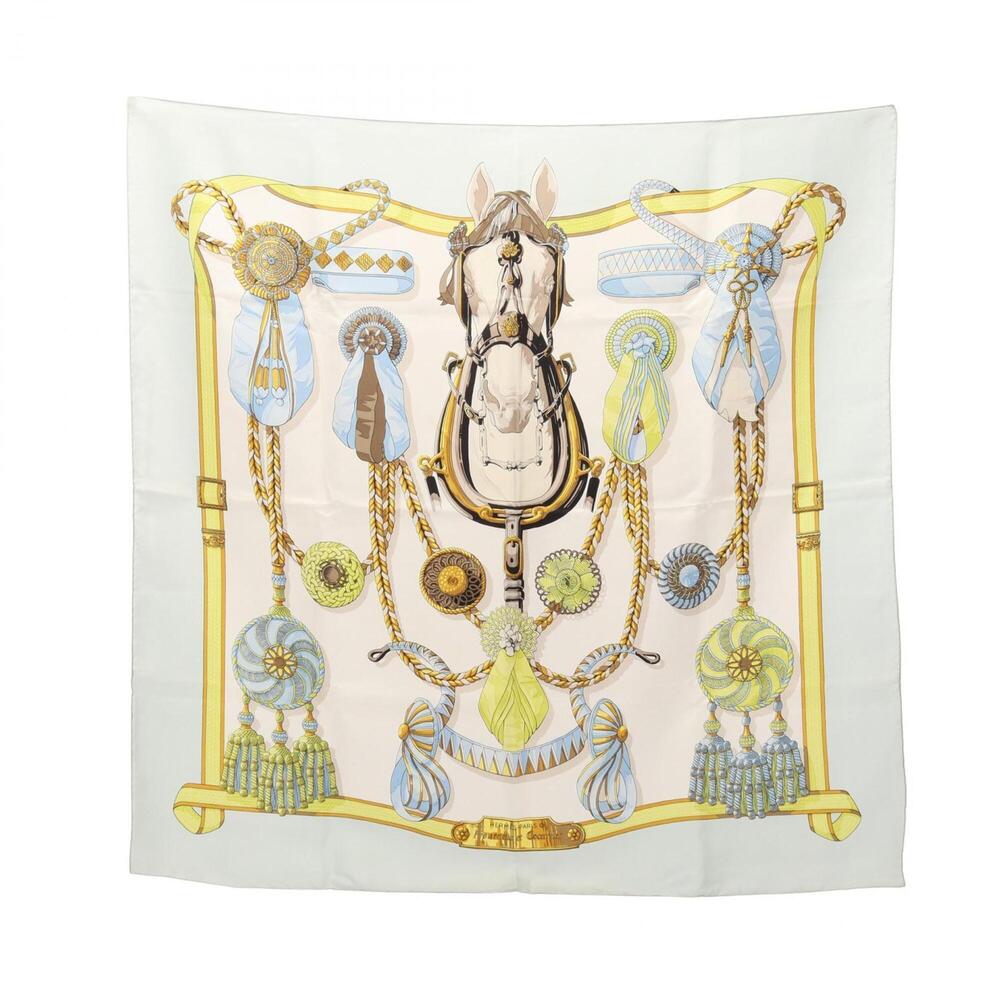 HERMES Green Silk Scarf